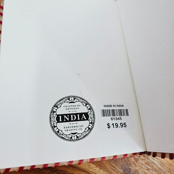 Earthbound Trading Maneki Neko Lucky Cat Journal Unused India Made Lined Pages - Picture 11 of 13